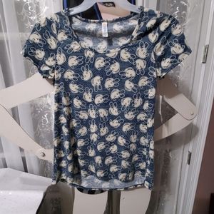 NWT Disney Mickey Mouse Shirt Size XXS Cap Sleeves RARE FIND Long Blue Cream